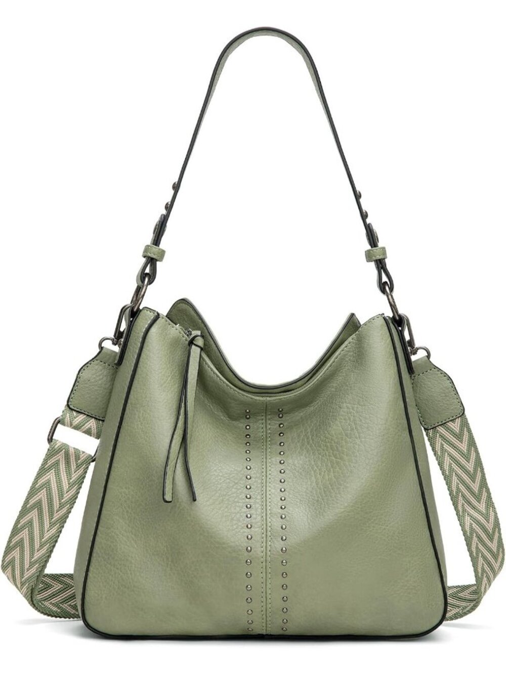 Women's Guitar Green Hobo Bucket Top Handle Satchel Shoulder Purse Handbag